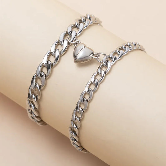 HeartLink Chain Bracelet Set